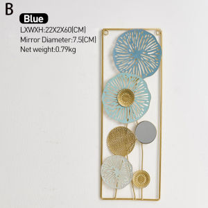 Hiasan Dinding Wall Decor Hiasan Dinding Bunga Daun Dan Hiasan Estetik Inding Besi Sofa Ruang Tamu Kreatif Modern Latar Belakang