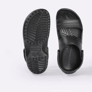 Giày dép crocs chuẩn xịn chống hôi chân nhựa đúc liền khối siêu bền đi mưa lội nước đi biển classic roomy fit màu đen