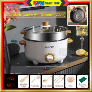 PDM Electric Smart Cooker with Steamer Multifunctional Electric Cooking Pot Frying Pot Steamboat Pot 电煮锅 1.5L/3L /4L