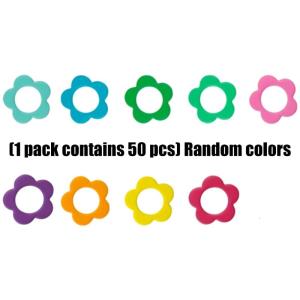 50Pcs Colored Metal Stitching Markers Rings Locking Stitching Markers Clip Knitting Accessories for Yarn Project Sewing