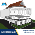 Canopy membran bergaransi - tenda Membrane tempat parkir Jakarta - kanopi atap membrane murah. 