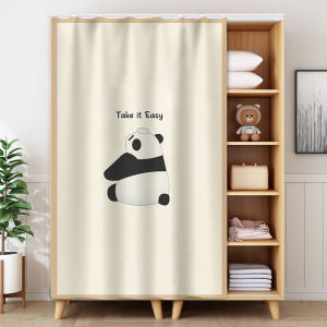 Wardrobe Door Curtain Without Door Cabinet Cover Curtain Sliding Curtain Bookshelf Dust Curtain Miscellaneous Storage Rack Ugly Curtain Sliding Rail Cloth Curtain
