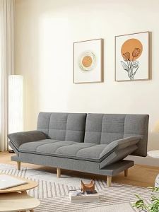 LZ-Foldable sofa bed dual-purpose rental room modern simple and multifunctional Nordic fabric small sofa living room small unit