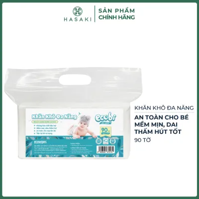 Khăn Khô Đa Năng EcoWipes An Toàn Cho Bé Túi 90 Tờ Hasaki Sản Phẩm Chính Hãng