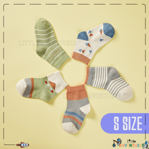 [5 Pairs] Kids Socks Baby Casual Cute Cotton 1-3 Years Old | Stockin Budak Sarung Kaki | 童袜