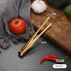 QIHUISHI Thép không gỉ Kẹp thức ăn với răng cho BBQ nướng bít tết và Buffet-không trơn trượt chịu nhiệt thiết kế hiện đại