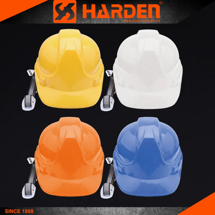 Harden 285mm Safety Helmet hard hat CE approved PP plastic Body Four point double layer lining splicing structure With vent holes Adjustable headband Lazada PH