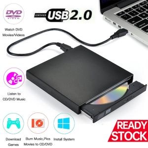 USB 2.0 Slim External DVD RW CD Writer Drive Burner Reader Player Optical Drives For Laptop Windows/Mac DVD burner DVD portatil