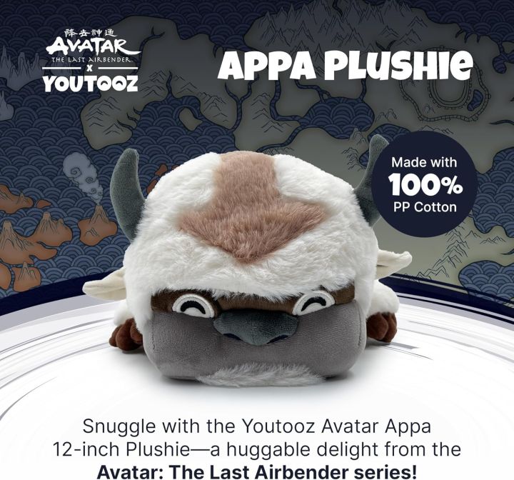 Youtooz 1 Ft Appa Plushie từ Avatar The Last Airbender - Đồ chơi nhồi bông mềm 100% cotton sưu tầm | Lazada.vn