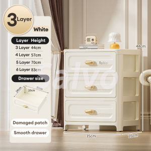 SALVO Drawer Cabinet 36cm Width For Clothes With Wheels Bedside Cabinet Multifunctional Wardrobe European-style Cabinet Plastic Organizer Storage