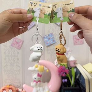 Line Puppy Suction Pendant Line Dog  Key Chain One Pair of Lovers Doll Cartoon