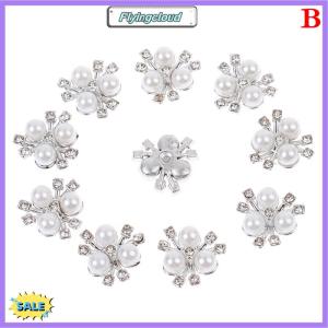 Follow Get New[FlyingC] 10PCS Flower Rhinestone Buttons Sparkling Hairpins DIY Crafts