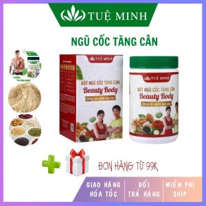 Bột ngũ cốc tăng cân Tuệ Minh 25 loại hạt dinh dưỡng cao cấp tốt cho sức khỏe giúp tăng cân tăng cơ (hộp 500g)