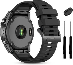 26mm Silicone Sport Bands Compatible with Garmin tactix 8 quatix 8 Fenix8 AMOLED 51mm/Fenix8 pro/7X /7X Pro/6X/6X Pro/5X/5X Plus/3 HRWatch Strap For Garmin Descent Mk2/3i 51mm/tactix7 Pro/Enduro3/2