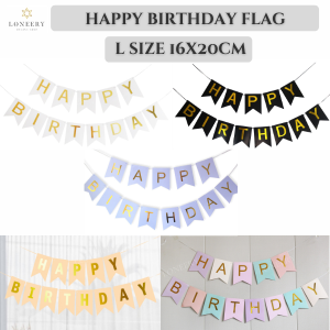 Happy Birthday Flag | 16x20cm Happy Birthday Banner | Fishtail Hanging BirthLarge Size 13pcs Alphabet Letters | Birthday Decoration | Colorful Banner | Big Size Birthday Banner | Fishtail Hanging Banner | Bunting Glitter Gold Letter | 生日快乐挂旗