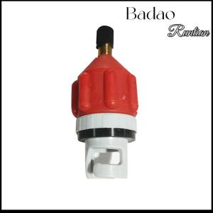 Badao อะแดปเตอร์ปั๊มอากาศกระดานโต้คลื่นเป่าลมยืนขึ้นเรือพายเรือคายัควาล์วคอมเพรสเซอร์ยางหัวฉีด