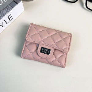 Dompet Lipat Kartu Mini Wanita Lucu Kulit Pu Cewek Wallet Korean Style Formal COD D107