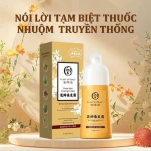 Kem Nhuộm Tóc Nâu Hạt Dẻ Dạng Gội 500ml | Tông Nâu Ấm Hỗ Trợ Phủ Tóc Bạc Không Cần Pha Chế