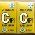 [2 Pcs] VIT C IPI - Vitamin C rasa Jeruk Isi 45 Tablet - Vit C Ipi Tablet Hisap  - Vitamin Cipi Rasa Jeruk - Vit C ipi Murah. 