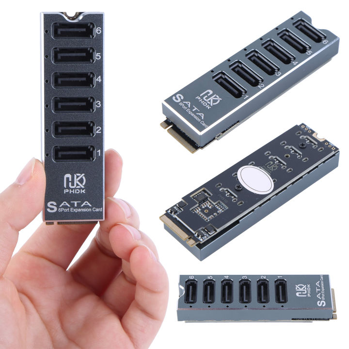 Card Reder Paci PCI-E to SATA 6Gbps 6-Port Card Reader with Enhanced Signal Stability ...