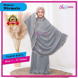 Mukena Anak 2 Fungsi Usia 1-17 Tahun Nirmala 2 in 1 Bahan Satin Resleting Dagu By Chazmine