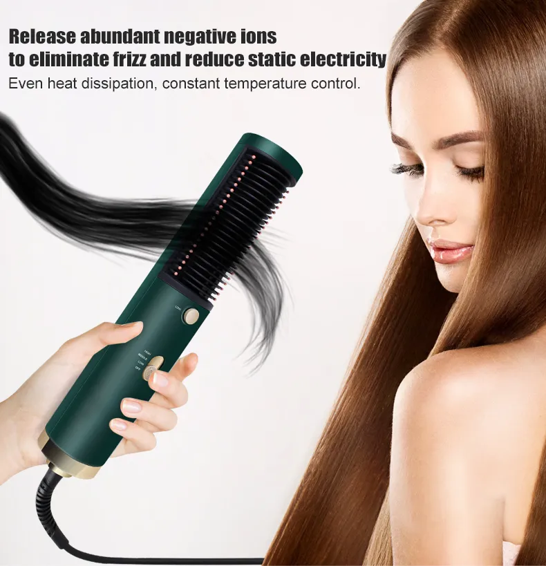In hot-air brush hair straightener electric Hair Dryer Blow Dryer Hair  Curling Iron Brush Hairdryer Hairstyling Tools