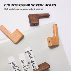 [SG] 2/4/6/8PCS Walnut Wall Hook Nordic Creative Hooks Solid Wood Coat Hanger Kitchen Bathroom Curtain Holdback