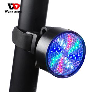 West Biking Cycling Taillights Rear Light Whirling Windmill LED Bicycle Warning lights Tail Light 8 Light Modes USB Charge Bike Light Waterproof Safety Warning Seatpost Cycling Light