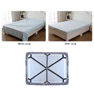 Adjustable Bed Sheet Clips - Heavy-Duty Sheet Straps and Suspenders for Secure Fitted Sheets