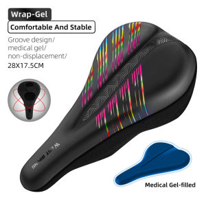 WEST BIKING Bicycle Saddle Cover Liquid Silicone Gels Saddle Cover MTB Bike Seat Cushion Cover Mat Breathable Comfortable Soft Cycling Seat Accessories