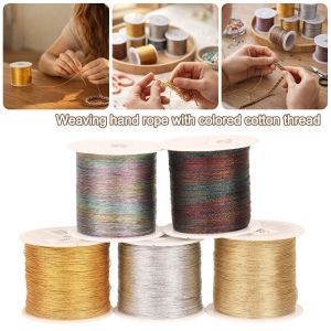 CANICECA Gradient Color Macrame Cord 0.2-0.8mm Rope Texture Braided String High Quality Colorful Braided Rope Bracelet Making