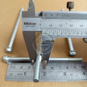 BAUT TOPI KUNCI 8 CVT BLOK MESIN M6X100 BAUD 10 PANJANG 10CM 10 CM PUTIH 100MM 100 MM FLANGE BOLT M6 X 100 BAUT 6X100 6 X 100 PITCH DRAT 1.0 DIAMETER BODY DRAT 6MM SEKRUP SKRUP