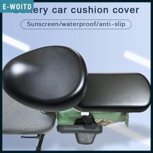 E-WOITD PU Electric Bicycle Seat Cover Battery Car Bicycle Universal Seat Cover Sun Protection Breathable Soft And Comfortable