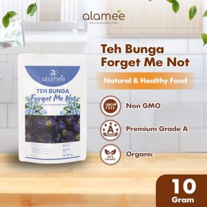 ALAMEE Teh Bunga Forget Me Not Flower Tea Organik Kering Dried Alami Teh Herbal Asli 10 Gr