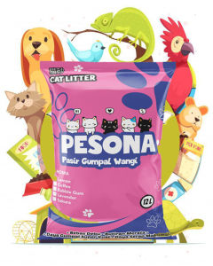 12 liter pesona pasir kucing gumpal wangi bubblegum