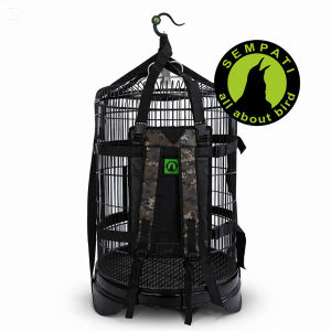SEMPATI Tas Gendong Sangkar Burung 4 Tali Premium Tas Bawa Kandang Murai Batu Kotak Kacer Cucak Hijau Lovebird Kenari Pleci Travel Sangkar Kotak Premium 4 Tali