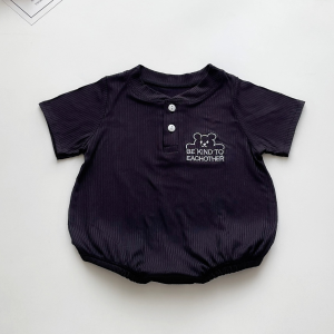 BT8 Body áo liền quần cổ tàu cộc tay RIOKIDS quần áo thời trang bé trai sơ sinh đầy tháng thôi nôi đi chơi