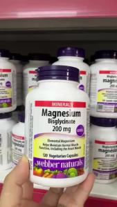[Hàng Cty] Viên uống bổ sung magnesium bisglycinate 200mg Webber 120 viên giảm căng thẳng khỏe xương