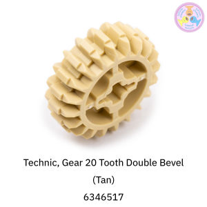 ชิ้นส่วน อะไหล่ เลโก้ Part No. 32269 Technic Gear 20 Tooth Double Bevel 1 ชิ้น