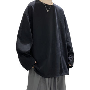 Autumn Long Sleeve T-Shirt Men Women Fashion Solid Basic T Shirt Mens Oversized Hip Hop Casual 100% Cotton Streetwear Top Tees2026