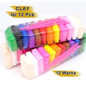 Mainan Edukasi Anak isi 12pcs Mainan Clay Slime Clay Polymer