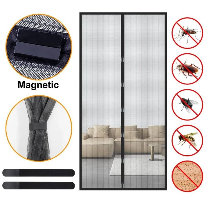 Amazing Window Mesh Black Anti Bug Insect Fly Curtain Screen 150 X 130cm