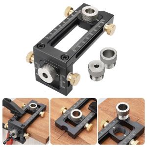 2 In 1 Drill Guide Doweling Jig Bed Cabinet Screw Punch Locator Woodworking Hole 2 In 1 Doweling Jig Accessories