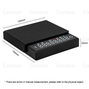 2kg/0.1g Mini Coffee Scales with Timer Portable High Precision Electronic Kitchen Scale with Type-C charging