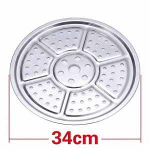 WAPKTY Stainless Steel Kitchen Gadgets Steamer 16-34cm Compartment Boiler Steaming Plate Durable Round Steamed Rice Cooker Rack