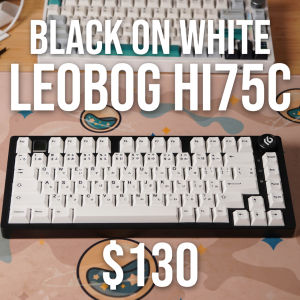 Leobog Hi75C Black on White Custom Mechanical Keyboard (Wireless) KTT Kang White