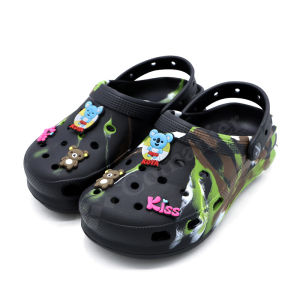 TEFANCY Sandal Baim Wanita Dewasa Sandal Kodok Classic Blue Clog Wanita Kekinian Karet Tebal