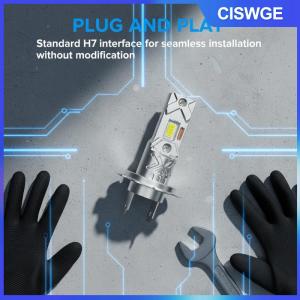 CISWGE Bóng đèn LED H7 H1 cho đèn pha ô tô 800.000 lm 600 W chuẩn CANBUS đèn mini không dây đèn chiếu điểm ô tô đèn sương mù ánh sáng trắng 6000 K 12 V 24 V cắm là chạy.