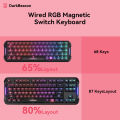 DarkBeacon Flux Magnetic Switch Keyboard With Rapid Trigger Choose 68/87 Keys Hotswap RGB 0.01-3.5mm Adjustable Actuation  For Competitive FPS Gaming Desktop/Laptop. 