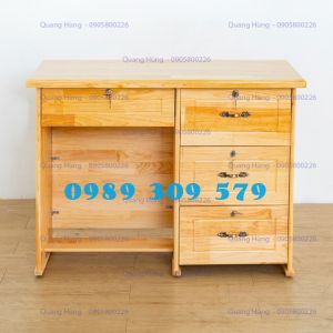 BÀN LÀM VIỆC GỖ THÔNG 4 HỘC KÉO GIÁ RẺ TẠI XƯỞNG HCM